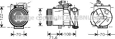 Ava Quality Cooling VNK257 - Компрессор кондиционера unicars.by