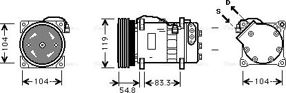 Ava Quality Cooling VNK281 - Компрессор кондиционера unicars.by