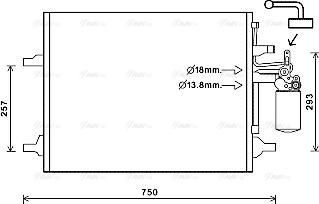 Ava Quality Cooling VO5166D - Конденсатор кондиционера unicars.by