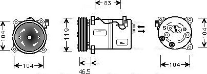 Ava Quality Cooling VOAK095 - Компрессор кондиционера unicars.by