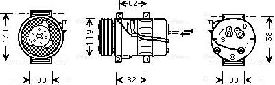 Ava Quality Cooling VOAK054 - Компрессор кондиционера unicars.by