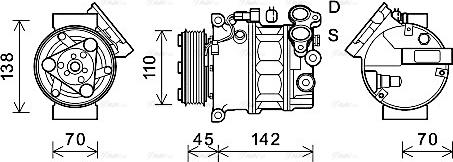 Ava Quality Cooling VOAK192 - Компрессор кондиционера unicars.by