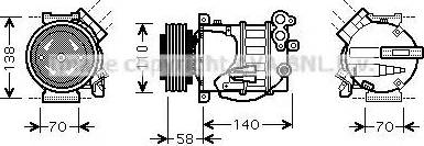 Ava Quality Cooling VO K144 - Компрессор кондиционера unicars.by