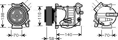 Ava Quality Cooling VOAK144 - Компрессор кондиционера unicars.by