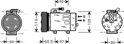 Ava Quality Cooling VO K101 - Компрессор кондиционера unicars.by