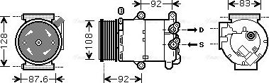 Ava Quality Cooling VOAK184 - Компрессор кондиционера unicars.by