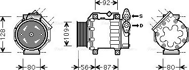 Ava Quality Cooling VOAK188 - Компрессор кондиционера unicars.by