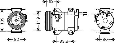 Ava Quality Cooling VO K121 - Компрессор кондиционера unicars.by