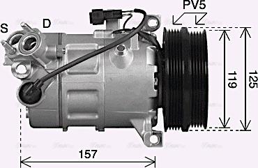 Ava Quality Cooling VOAK303 - Компрессор кондиционера unicars.by