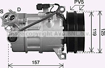 Ava Quality Cooling VOK303 - Компрессор кондиционера unicars.by