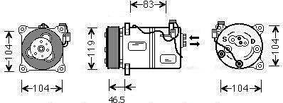 Ava Quality Cooling VO K059 - Компрессор кондиционера unicars.by