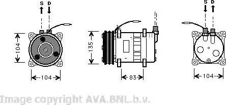 Ava Quality Cooling VO K052 - Компрессор кондиционера unicars.by