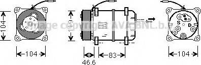 Ava Quality Cooling VO K057 - Компрессор кондиционера unicars.by