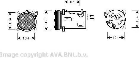 Ava Quality Cooling VO K030 - Компрессор кондиционера unicars.by