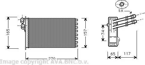 Ava Quality Cooling VW 6175 - Теплообменник, отопление салона unicars.by