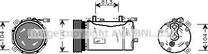 Ava Quality Cooling VWAK172 - Компрессор кондиционера unicars.by