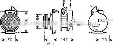 Ava Quality Cooling VWK298 - Компрессор кондиционера unicars.by