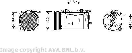 Ava Quality Cooling VW K172 - Компрессор кондиционера unicars.by