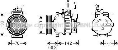 Ava Quality Cooling VWK318 - Компрессор кондиционера unicars.by