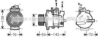 Ava Quality Cooling VWK380 - Компрессор кондиционера unicars.by