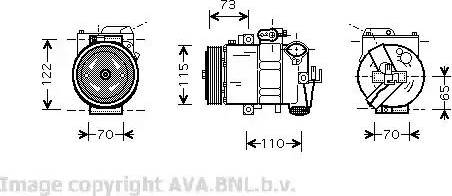 Ava Quality Cooling VW K240 - Компрессор кондиционера unicars.by