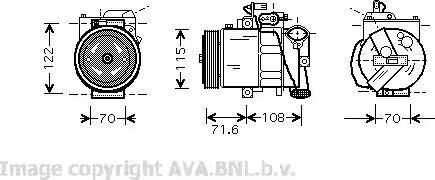 Ava Quality Cooling VW K257 - Компрессор кондиционера unicars.by