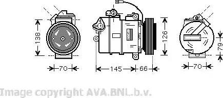 Ava Quality Cooling VW K261 - Компрессор кондиционера unicars.by