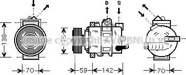 Ava Quality Cooling VW K284 - Компрессор кондиционера unicars.by