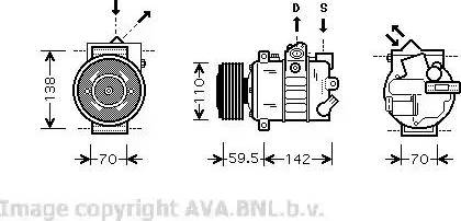 Ava Quality Cooling VWK220 - Компрессор кондиционера unicars.by