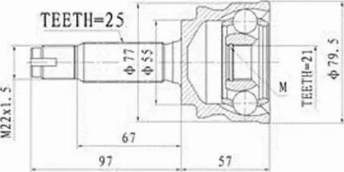 Aywiparts AW1510521 - Шарнирный комплект, ШРУС, приводной вал unicars.by