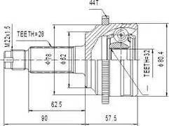 Euro Driveline MZ228A - Приводной вал unicars.by