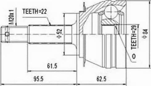 Aywiparts AW1510015 - Шарнирный комплект, ШРУС, приводной вал unicars.by