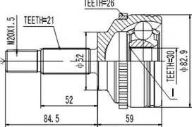 Aywiparts AW1510205A - Шарнирный комплект, ШРУС, приводной вал unicars.by