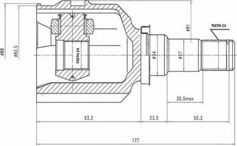 Aywiparts AW1520974 - Шарнирный комплект, ШРУС, приводной вал unicars.by