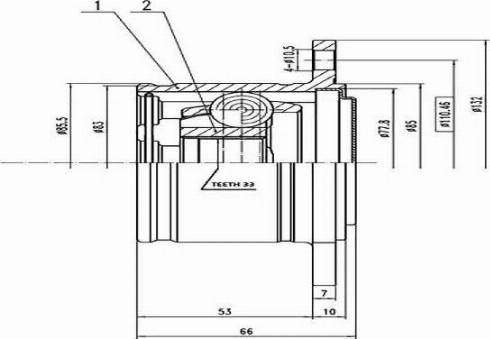 Aywiparts AW1520850 - Шарнирный комплект, ШРУС, приводной вал unicars.by