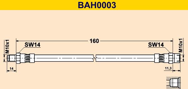 Barum BAH0003 - Тормозной шланг unicars.by