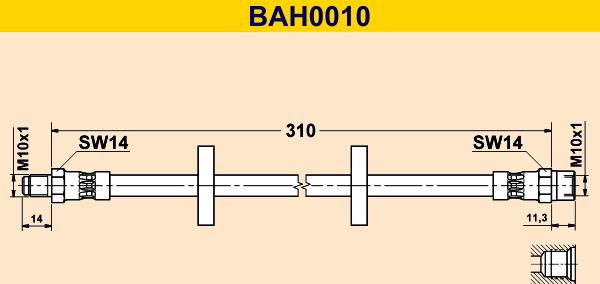 Barum BAH0010 - Тормозной шланг unicars.by