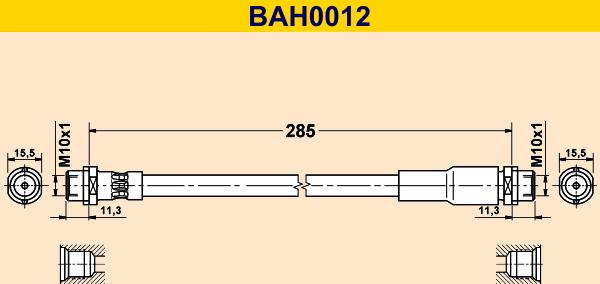 Barum BAH0012 - Тормозной шланг unicars.by