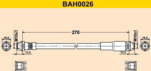 Barum BAH0026 - Тормозной шланг unicars.by