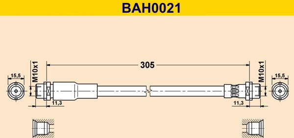 Barum BAH0021 - Тормозной шланг unicars.by