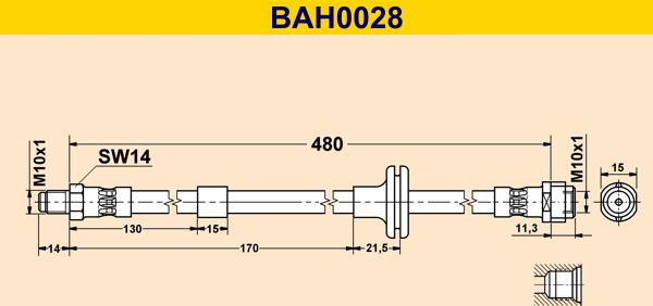 Barum BAH0028 - Тормозной шланг unicars.by