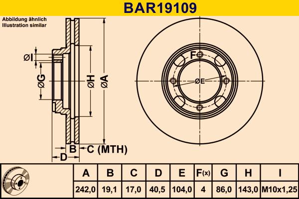 Barum BAR19109 - Тормозной диск unicars.by