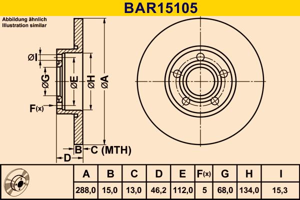 Barum BAR15105 - Тормозной диск unicars.by