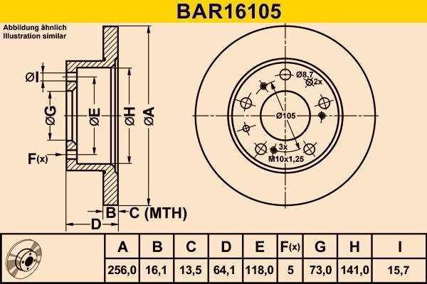 Barum BAR16105 - Тормозной диск unicars.by