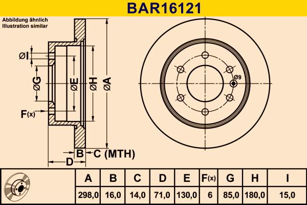 Barum BAR16121 - Тормозной диск unicars.by