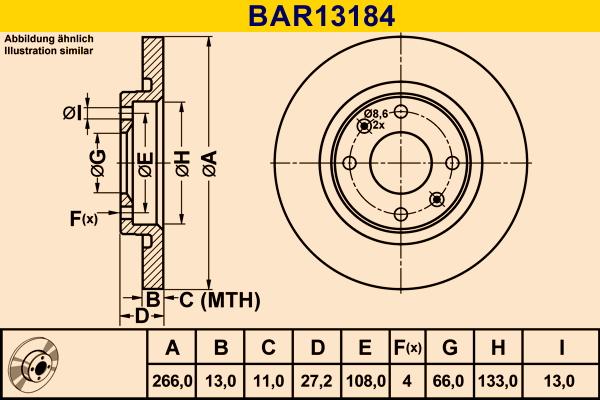 Barum BAR13184 - Тормозной диск unicars.by