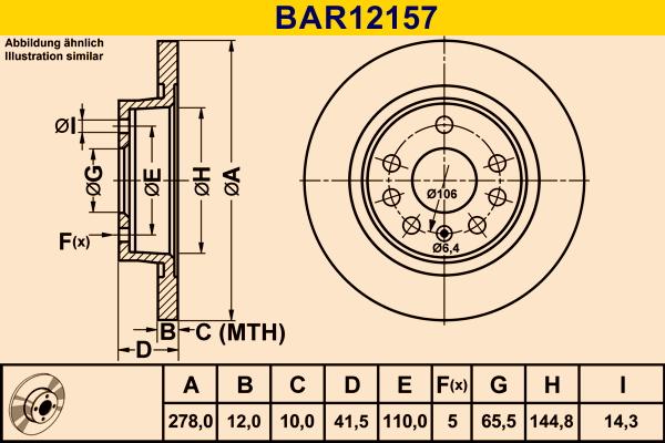 Barum BAR12157 - Тормозной диск unicars.by