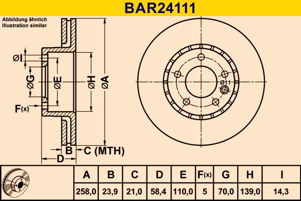 Barum BAR24111 - Тормозной диск unicars.by