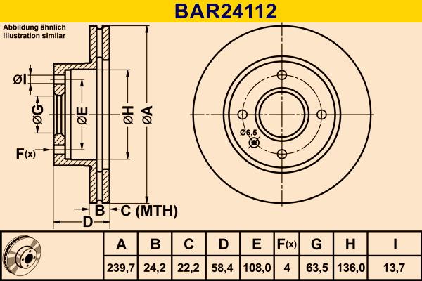 Barum BAR24112 - Тормозной диск unicars.by