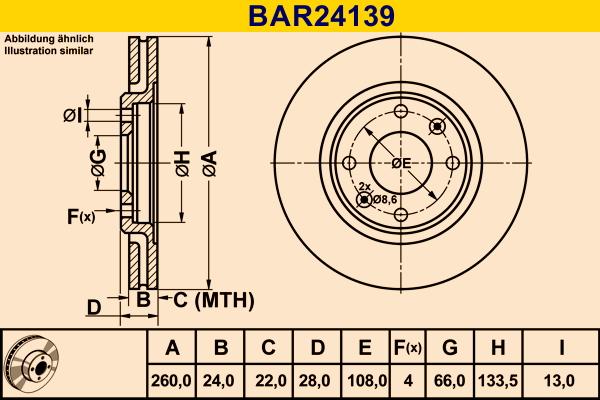 Barum BAR24139 - Тормозной диск unicars.by